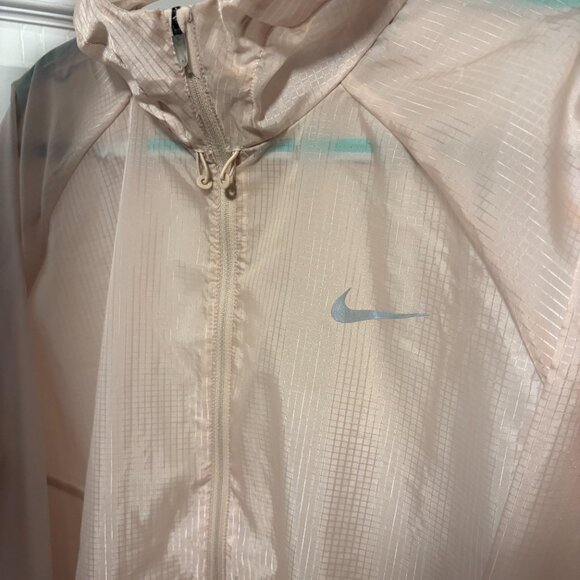 Nike Blush Pink Transparent Windbreaker Jacket SZ XL - Picture 10 of 14